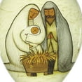 thumbnail image 3 of Nativity Holy Family Hand Painted Mouth Blown Glass Ornament, 3 of 4