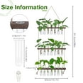 thumbnail image 5 of XXXFLOWER Wall Hanging Propagation Station with Wooden Stand 7 Glass Test Tubes 3 Tiered Planters Wall Terrarium, 36 x 15.7 inch, 5 of 8