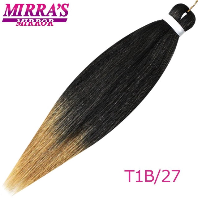 Mirra's Mirror-extensiones de cabello trenzado Ombre, trenzas sintéticas fáciles, Morado, marrón, rojo, Afro Jumbo, 20 "/26"