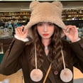 thumbnail image 6 of SikaFu In Autumn And Winter Plush, Thunder, Thunder, Fighter Hat, Cute Bear Ear Wool Cap, 6 of 9