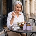 thumbnail image 2 of 2PCS 10 OZ Silicone Food Storage Container with Lid Round Portable Airtight Leakproof Salad Bowl Reusable Meal Prep Container for Soup Stew Leftovers Microwave Fridge Dishwasher Safe BPA Free(Purple), 2 of 6