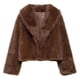 thumbnail image 5 of Chaqueta de invierno cálida de color liso con mangas largas para mujer, 5 of 5