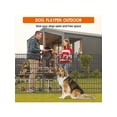 thumbnail image 3 of Qinaqin Hogar Decorativo Metal Garden Fence 10 or 15 Panels No Dig Con Gate Ideal Para Exterior Yard Patio Como Animal Barrier Rustproof Wire Panel (Horizontal) Temporary Dog, 3 of 7