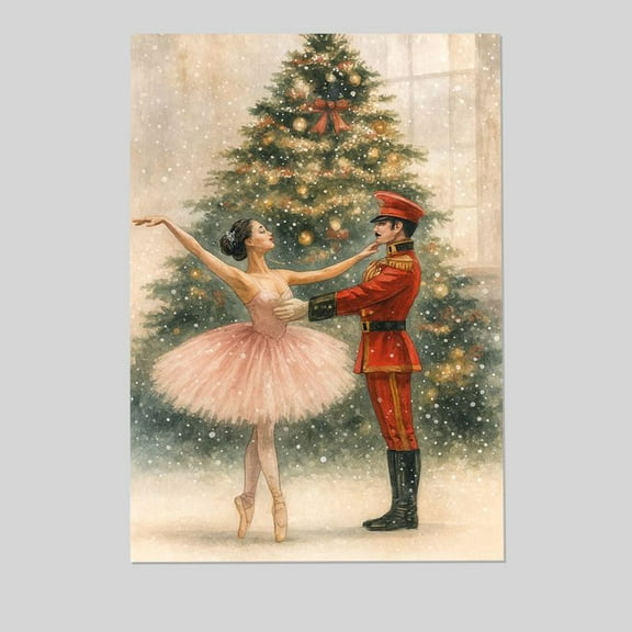 Christmas Poster- Nutcracker Ballet Christmas Poster, One Sheet Wall Size 24''x36''-Gategoo