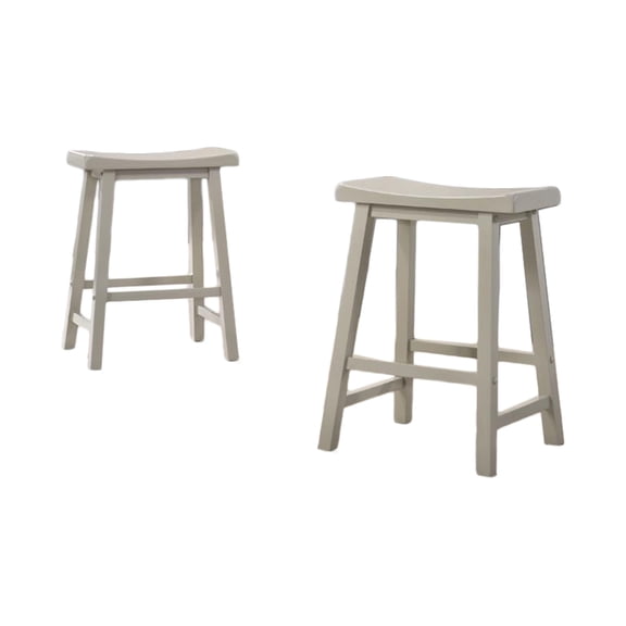 Nmkwnr Pack of 2 Backless Counter Height Bar Stool for Dining Room, Bar, Living Room, Light Gray