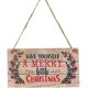 thumbnail image 1 of CHAO Letreros Letrero de madera para puerta y pared Have Yourself A Merry Little Christmas Decoración navideña colgante 20 x 10 x 0,25 cm, 1 of 5