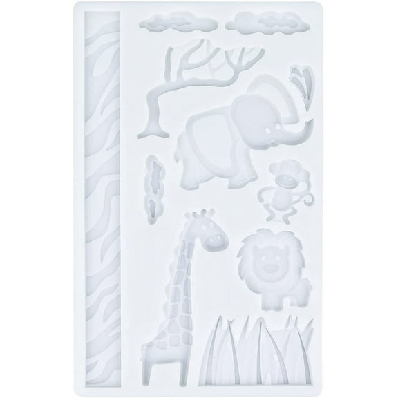 O'Creme Silicone Fondant Mold, Safari Animals