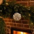 thumbnail image 5 of OCCOA Sequin Pearl Christmas Ball Ornaments Glitter Hanging Baubles in Teal Gold Red for Xmas Tree Wreath Holiday Decor Home Accents Party Supplies, Gold, 5 of 6