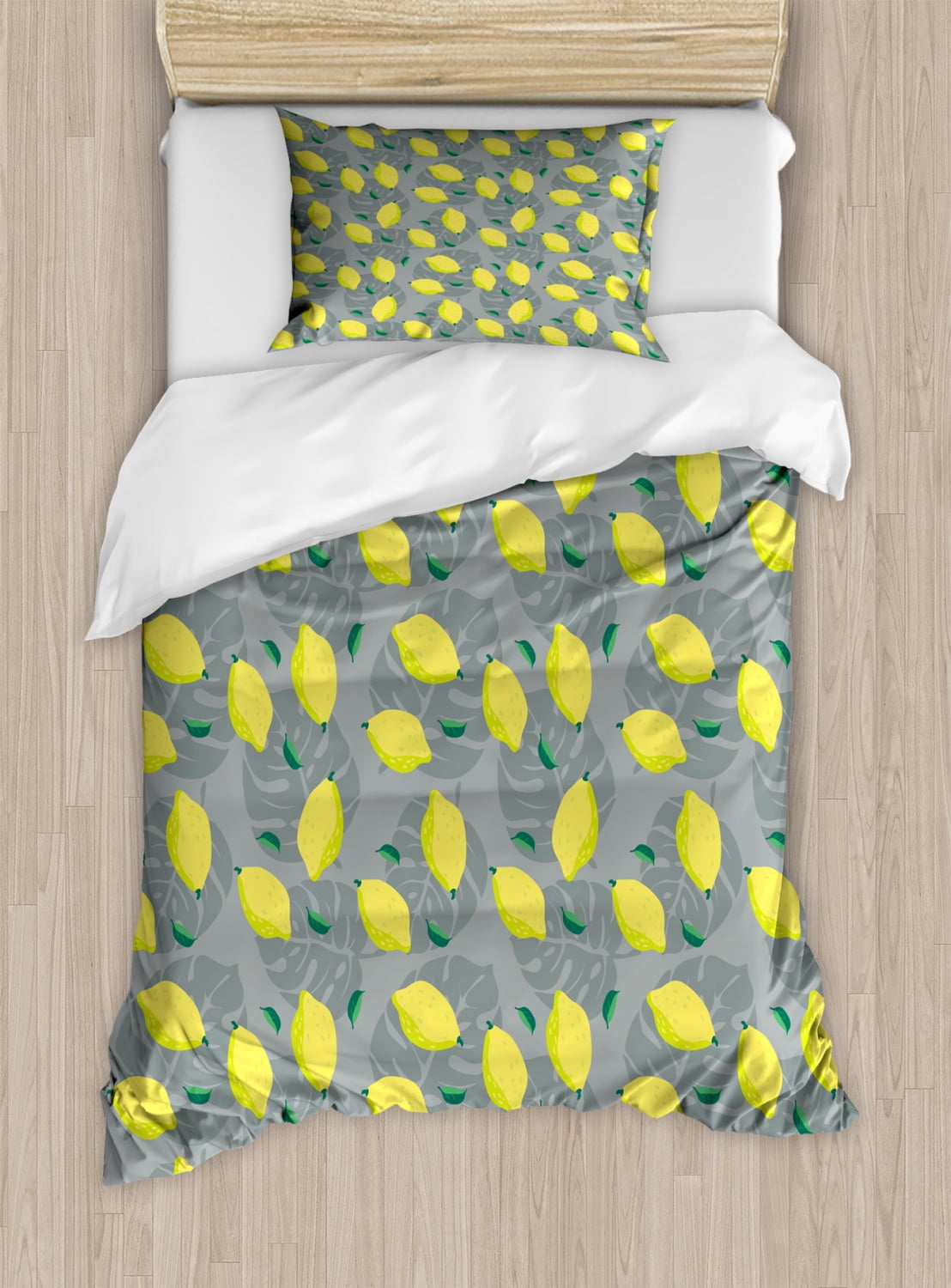 Lemons Twin Size Duvet Cover Set 
