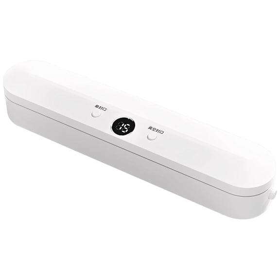 Compact Food Vacuum Sealer for Food Preservation, Automatic Vacuum Sealer for Plastic Bags, Including 110 Sealing Bags, One-Button Operation, 60Kpa Vacuum, Keeps Food Fresh for Longer