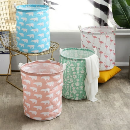 

Xunyuan Foldable Flamingo Dirty Laundry Basket Waterproof Clothes Storage Bag Pouch