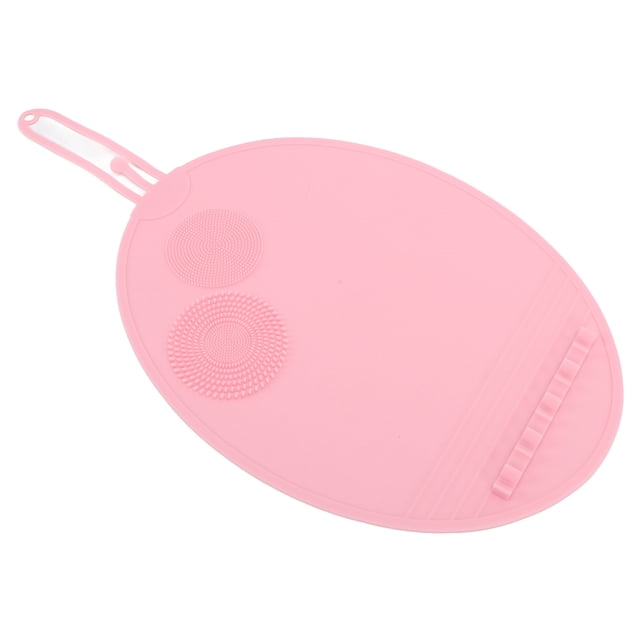 Alfombrilla De Limpieza De Brochas De Maquillaje De Silicona, Texturas Múltiples, Herramienta De Lavado Portátil De Gran Tamaño, Almohadilla Limpiadora De Brochas Cosméticas,