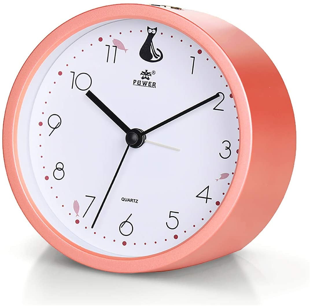 Laigoo Analog Alarm Clock for Girls, Silent NonTicking Travel Alarm