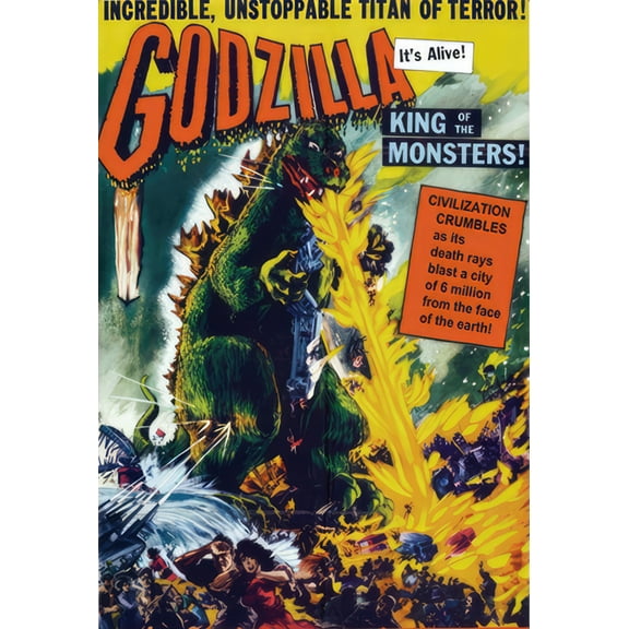 Godzilla - Movie Poster (Classic Movie - King Of The Monsters! - Regular Style) (Size: 24" x 36")