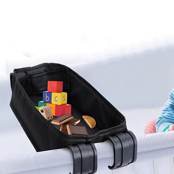 LOLIPPYY Tray For Stroller Stroller Snack Tray Black Toy Storage For Outdoor Use 1 PCS