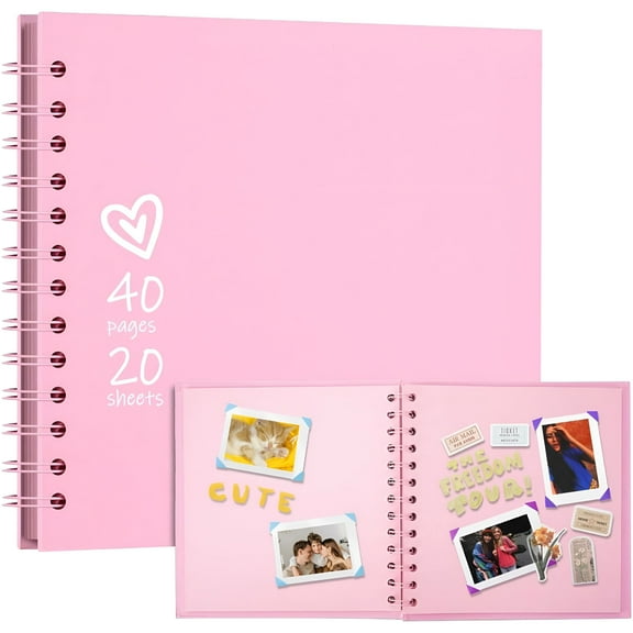 CCOCC Baby Girl Memory Book First 5 Years Keepsake Pink Newborn Photo Album and Journal