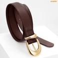 thumbnail image 6 of WHIPPY Women Leather Belt for Jeans Dresses Ladies Belts Black Belt with Gold Buckle, 6 of 7