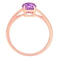 thumbnail image 2 of 1 ct Oval Cut Simulated Alexandrite Solitaire 18K Rose Gold Womens Engagement Ring, 2 of 3