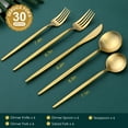 thumbnail image 3 of OGORI 30 Piece Food Grade Stainless Steel Gold Flatware Set,Tableware Cutlery Set for Home and Restaurant, Dishwasher Safe - Gift Box for 6, 3 of 7