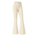 thumbnail image 4 of Womens Yoga Dress Pants Casual Straight Leg Work Slacks Bootcut Stretchy Elastic High Waisted Trousers with Pockets Pull On,Breathable Lightweight,4-Way Stretch,Plus Size Business Clothes Beige, 4 of 5