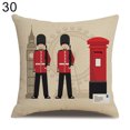 thumbnail image 1 of HEVIRGO Housse de Coussin en Lin avec Motifs de Drapeaux de Londres, 1 of 10