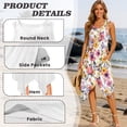 thumbnail image 4 of Yuyamidu His and Hers Matching Outfits Hawaiian Dresses for Women Luau Party Mens Floral Button Down Shirt Asymmetrical Dress Matching Cruise Outfits for Couples White, 4 of 7