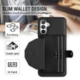 thumbnail image 2 of ELEHOLD Leather Wallet Case For Samsung Galaxy A13 5G,Premium Leather Material with Back Card Holders Magnetic Button Full Body Shockproof Luxury Case,Black, 2 of 6