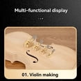 thumbnail image 4 of 5PCS Woodworking Finger Plane Cutter Copper Stainless Steel Luthier Tool Set for DIY Wooden Instruments,5pcs x Violin Planes,Gold, 4 of 8