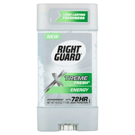 Right Guard Xtreme Fresh Antiperspirant Deodorant Gel, Energy, 4 Ounce