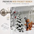 thumbnail image 5 of AshasdS Gingerbread Men & Christmas Trees Window Valance Winter Snow Short Curtain Rod Pocket for Kitchen, 5 of 5