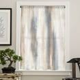 thumbnail image 4 of Beige Gray Semi Sheer Curtains Drapes for Living Room, Bedroom, French Doors Window 54 Inches Long, Abstract Grunge Mottled Neutral Texture Rod Pocket Chiffon Curtain Drapery Voile Draperies Panel, 4 of 6