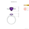 thumbnail image 4 of ANGARA Natural Trillion Checker-Cut 1.2 ct Amethyst Split Shank Ring in 14K White Gold for Women (Size-8mm) | February Birthstone, Anniversary, Jewelry Gift for Women | Natural Amethyst Ring, 4 of 9