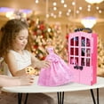K.T. Fancy 120 Pcs Fashion Doll Closet Wardrobe for Doll Clothes and