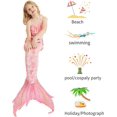 thumbnail image 4 of 4PCS Mermaid Tails for Swimming for Girls Kids Mermaid Swimsuit Costume Princess Bikini Set Bathing Suits_Special Gift, 4 of 5