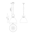 thumbnail image 5 of PD411814AGCL-Alora Lighting-Waldo - 1 Light Pendant with Glass-17.13 Inches Tall and 14 Inches Wide-Aged Gold Finish-Clear Glass Color, 5 of 7