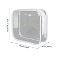 thumbnail image 3 of GlamEssence Maple And Lark Zippered Hard Pouch Storage Zipper White Toy Storage Hard Plastic Pencil Case(Clear), 3 of 7