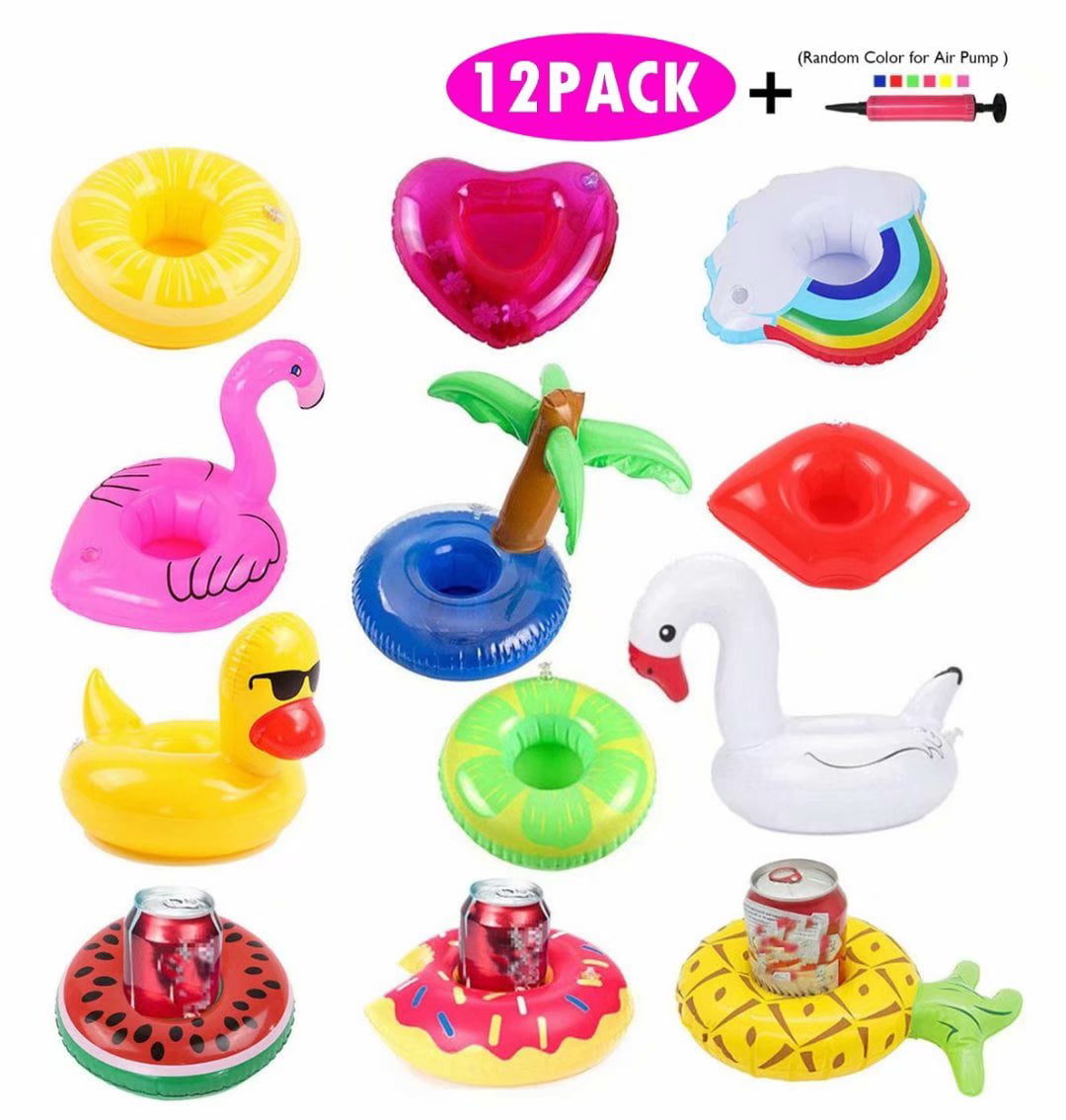 Flamingo Drink Holders,EFORCAR Pool Inflatable Drink Float Coasters,Children Bathtub Floating Toy Adult Summer Swimming Pool Party Wedding Home Decor Drink Cup Holder 