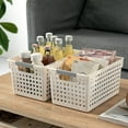 thumbnail image 4 of estilo Petit Panier De Rangement Rectangulaire, Blanc Vintage, 4 of 5