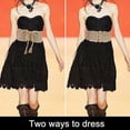 thumbnail image 2 of 2 piezas de cinturones anchos de ocio retro para mujer, para fiesta, club, ropa de graduación, cinturones de vestir para mujeres y niñas, 2 of 5