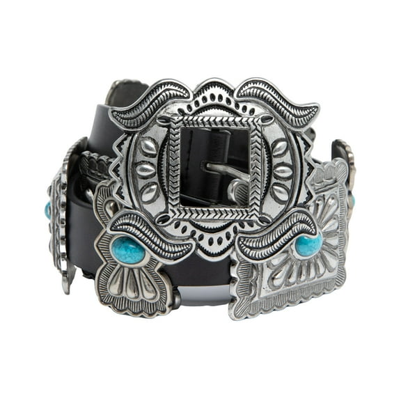 Shyanne Women's Concho Belt Black M/L