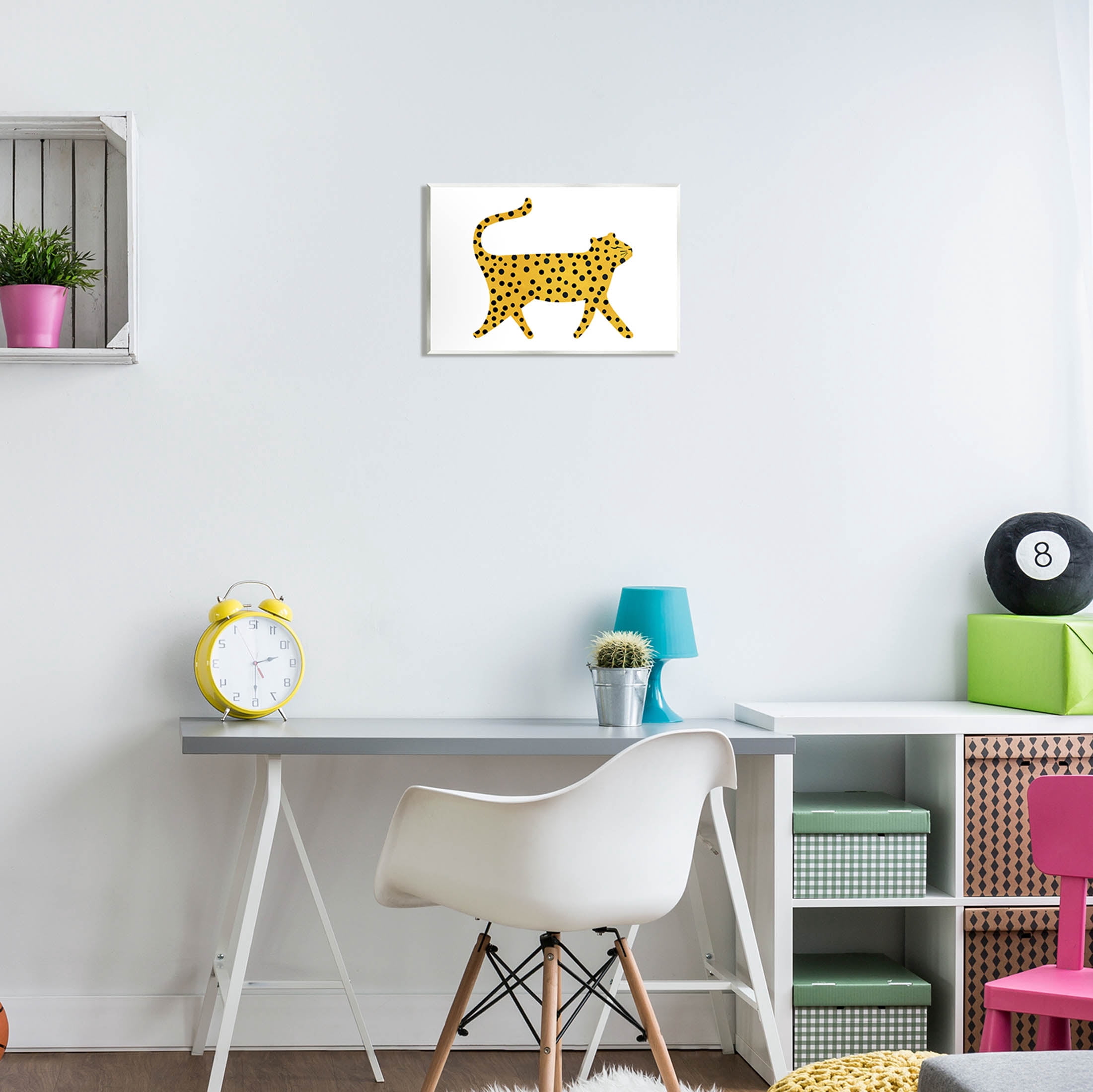 Stupell Industries Whimsical Cheetah Polka Pattern Graphic Art Unframed Art Print Wall Art, Design by Emily Kopcik