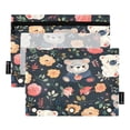thumbnail image 2 of Ckdifva Bears Beautiful Roses Pencil Pouch 3 Ring Zipper Pencil Case Binder Pockets Clear Top Cosmetic Bag 2 Pack, 2 of 6