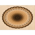 thumbnail image 1 of Ahgly Company Machine Washable Indoor Rectangle Transitional Brown Gold Area Rugs, 2' x 4', 1 of 7