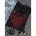 thumbnail image 3 of Black Hearts Are Not Born Black Heart Of Roses  Women Black T-Shirt, Female Large, 3 of 4