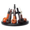 thumbnail image 4 of Yammee Durable Wooden Pipe Display Stand Rack Fit for 5 Smoking Pipes, 4 of 12