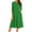 A30918Army Green, variant on 3/4 Sleeve Dresses for Women Fall Casual Loose Plain Pleated Flowy Midi Dresses Light Brown S