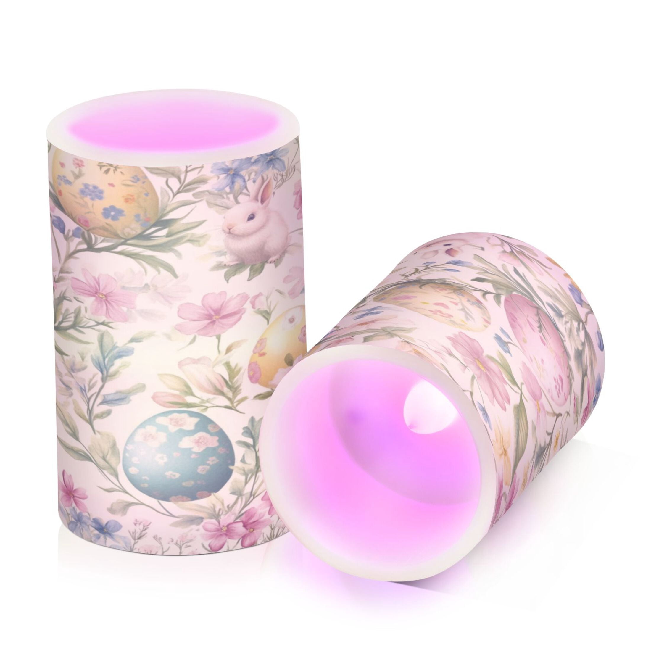 2 PCS Flameless Candles with Remote Timer LED Battery Operated Flickering Candle Light for Wedding Table Home Decoration Gifts Pastel Easter Eggs