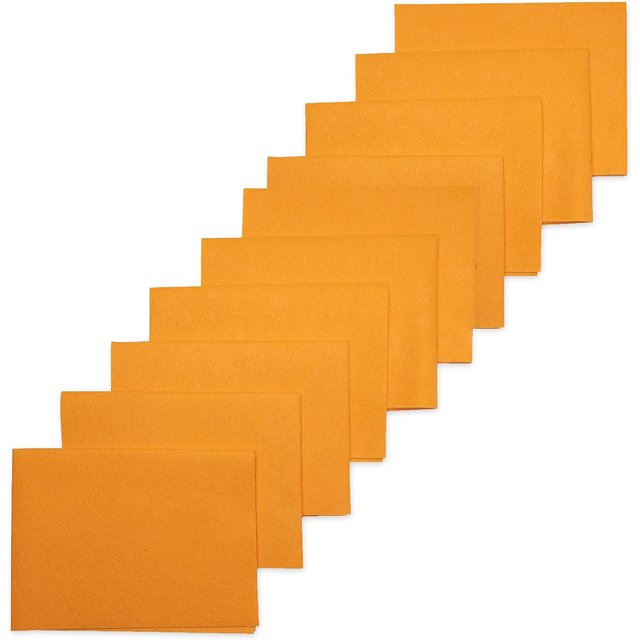 Shammy Cloth Towel Super Absorbent Extra Large Orange for Car Pet Kitchen Floor Cleaning 10 Pack