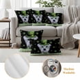 thumbnail image 6 of St. Patrick's Day Outdoor Waterproof Pillow Covers, Lucky Shamrock Cute Puppy Hat Green Plaid Decorative Square Throw Pillowcase Sofa Cushion Sham for Patio/Couch/Chair, 16"x16" 2 Pack, 6 of 8