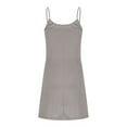 thumbnail image 6 of Rciityk Summer Dresses for Women Casual Loose Crew Neck Sleeveless Spaghetti Strap Mini Dress Beach Vacation Solid Color Sundress, Gray XL, 6 of 7